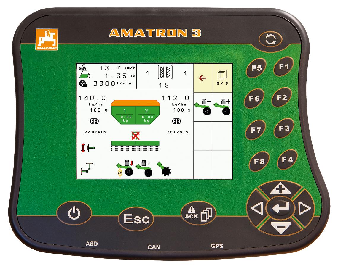 AMATRON3 Schardruck-Tiefenverstellung