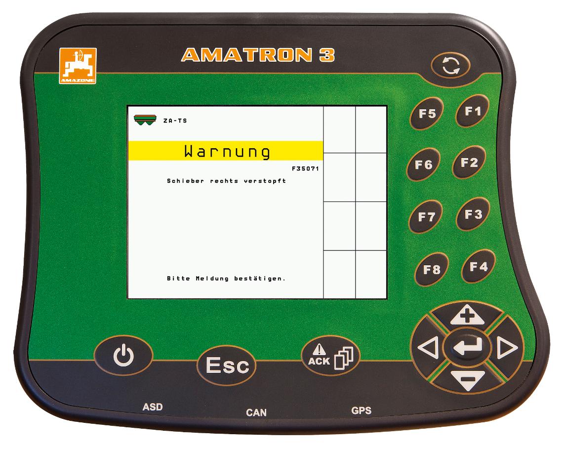 AMATRON3 ZA-TS Warnung