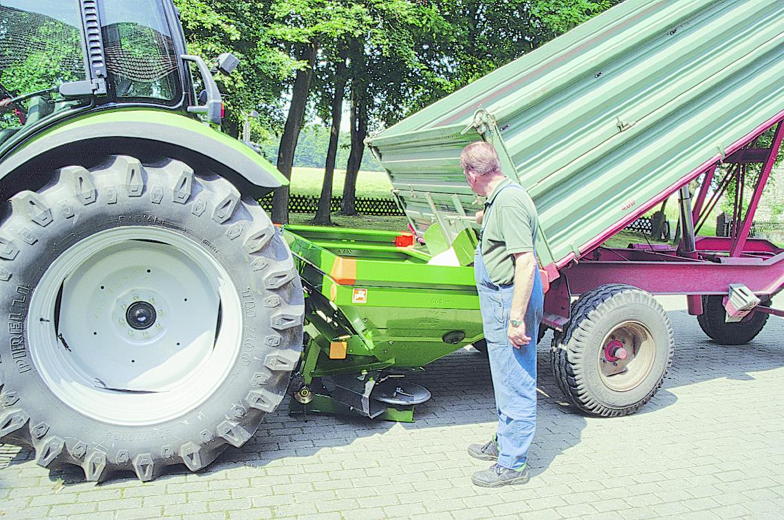 Einfüllen mit Anhänger
