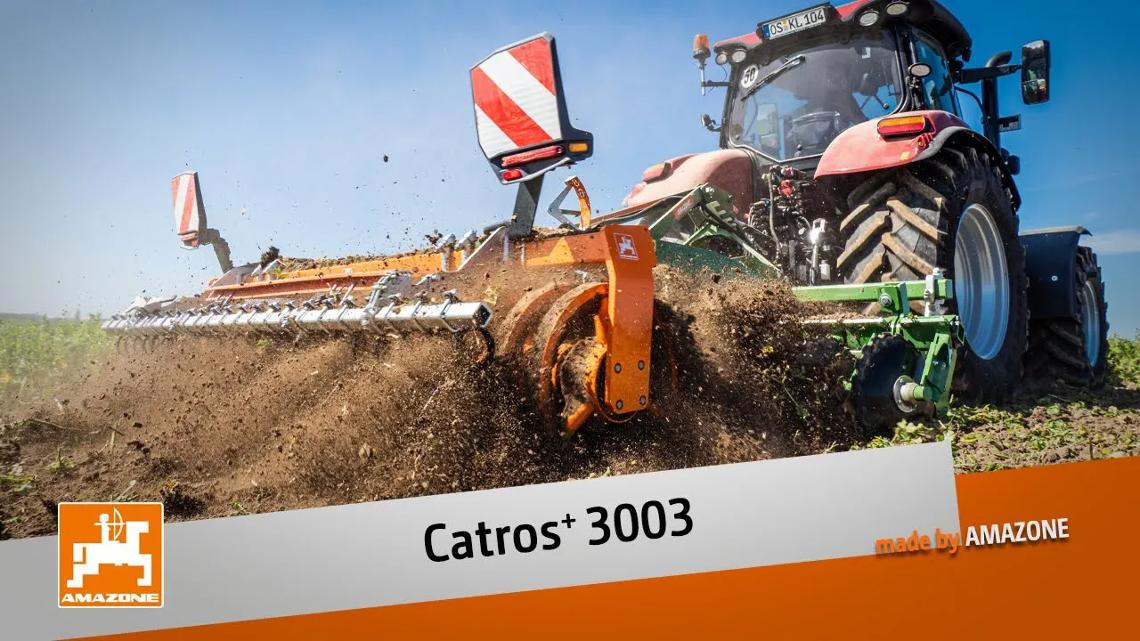 Video Kompaktscheibenegge Catros 3003 mit Messerwalze in Zwischenfrucht