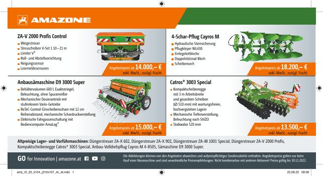Anzeige ZA-V, Cayros M, D9 3000 Super, Catros+ 3003 Special, 210x107, 4c, at