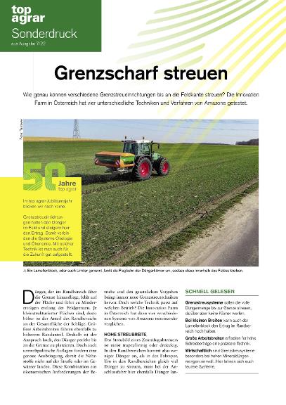 top agrar Sonderdruck "Grenzscharf streuen" 07/22