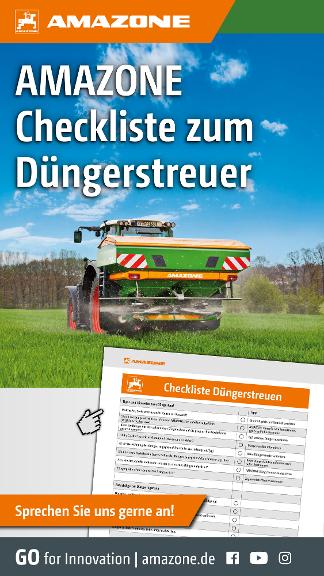 WhatsApp-Anzeige Service „AMAZONE Checkliste zum Düngerstreuer“, 1080x1920 pix, rgb