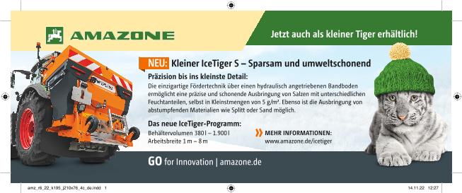 Anzeige Winterdienst "NEU: Kleiner IceTiger S", 210x76, 4c