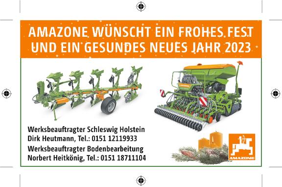 Anzeige "AMAZONE wünscht ein frohes Fest  und ein gesundes neues Jahr 2023", 99x60, 4c, Z