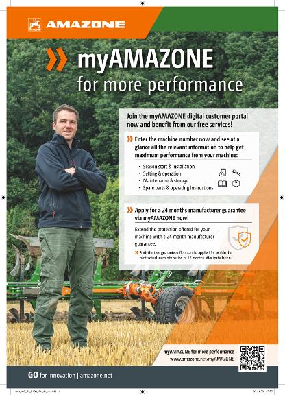 Advertisement „myAMAZONE for more performance“, A4, 4c, en