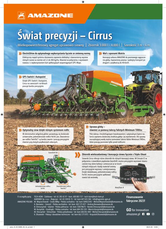 Anzeige „Świat precyzji – Cirrus“, A4, 4c, pl