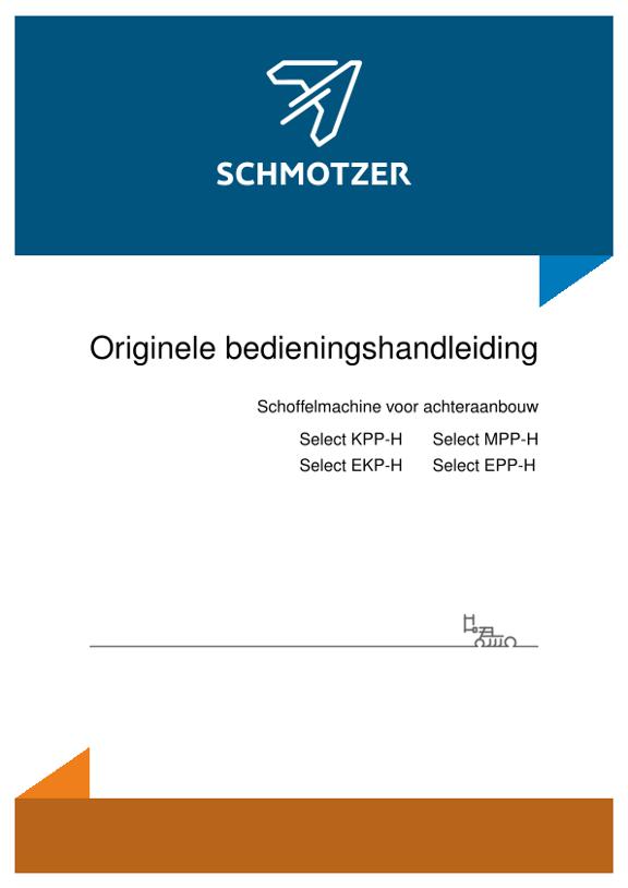 Bedieningshandleiding Schoffelmachine voor achteraanbouw Select KPP-H/EKP-H