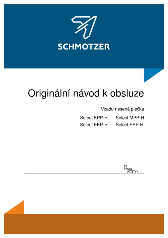 Návod na obsluhu Vzadu nesená plečka Select KPP-H/EKP-H
