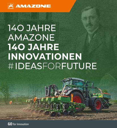 Anzeige „140 Jahre AMAZONE – 140 Jahre Innovationen“, 210x230, 4c