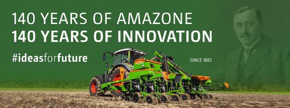 Banner "140 YEARS OF AMAZONE – 140 YEARS OF INNOVATION", 5920 x 2215 mm