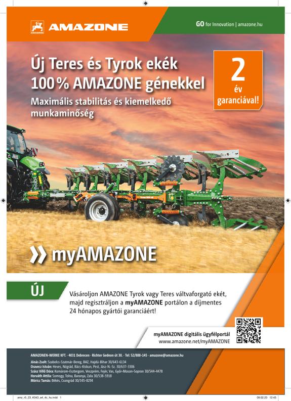 Anzeige „Új Teres és Tyrok ekék 100 % AMAZONE génekkel“, A4, 4c, hu