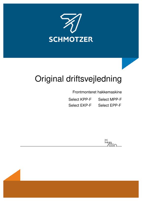 Brugsanvisning Frontmonteret hakkemaskine Select KPP-F/EKP-F