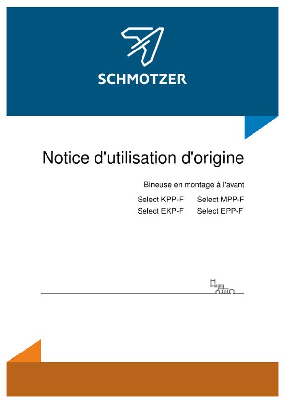 Notice d'utilisation Bineuse en montage à l'avant Select KPP-F/EKP-F