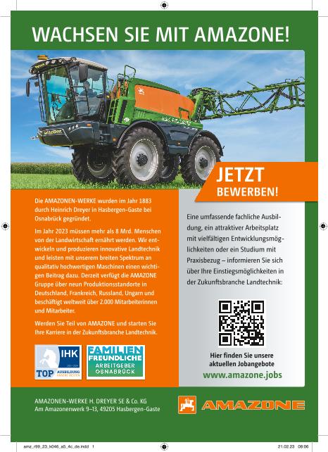 Anzeige "WACHSEN SIE MIT AMAZONE!", A5, 4c