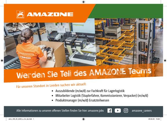Anzeige "Werden Sie Teil des AMAZONE Teams", 210x148, 4c