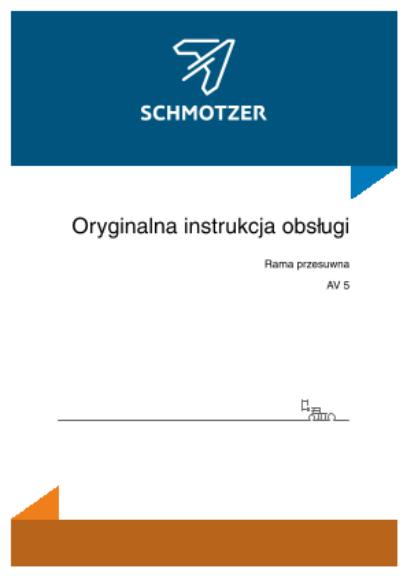 Instrukcja obsługi Schmotzer Rama przesuwna AV 5