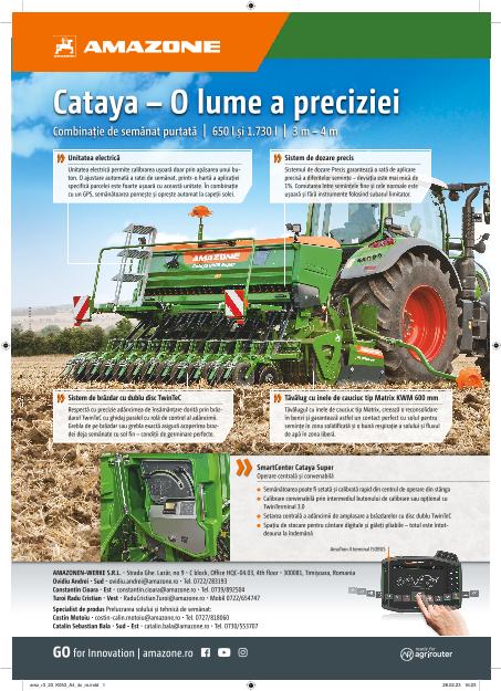 Anzeige "Cataya – O lume a preciziei", A4, 4c, ro