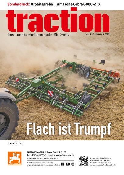 traction - Sonderdruck "Amazone Cobra 6000-2TX - Flach ist Trumpf" 03/2023