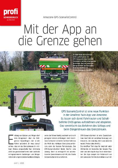 profi Sonderdruck "Mit der App an die Grenze gehen - GPS-ScenarioControl" 01/2022