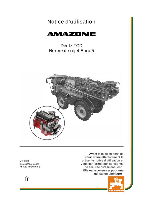 Notice d'utilisation  DEUTZ TCD EURO 5