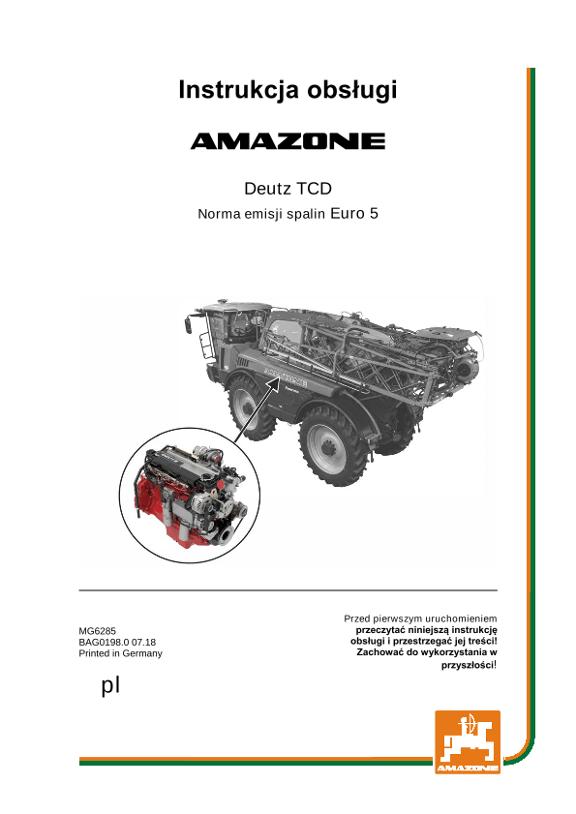 Instrukcja obsługi  DEUTZ TCD EURO 5