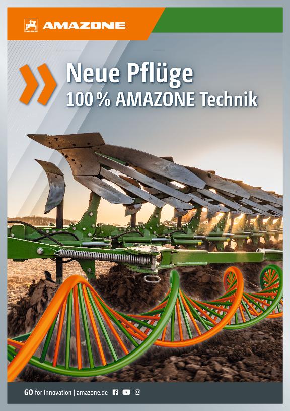 Kundenstopper Neue Pflüge 100% AMAZONE Technik, 594 x 841 mm