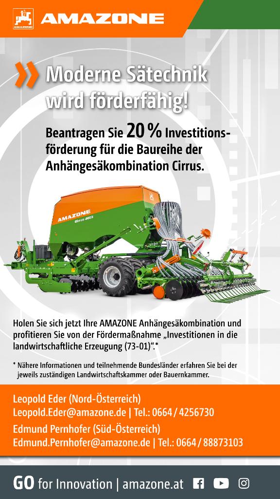 WhatsApp-Anzeige „Moderne Sätechnik wird förderfähig!", 1080x1920 pix, rgb, at