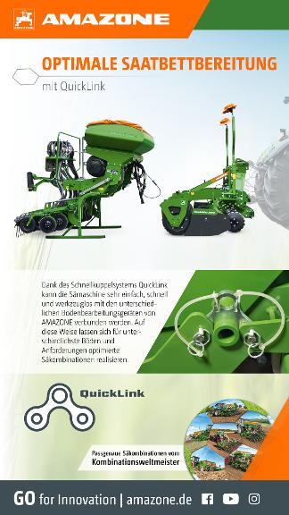 WhatsApp-Anzeige „OPTIMALE SAATBETTBEREITUNG mit QuickLink“, 1080x1920 pix, rgb