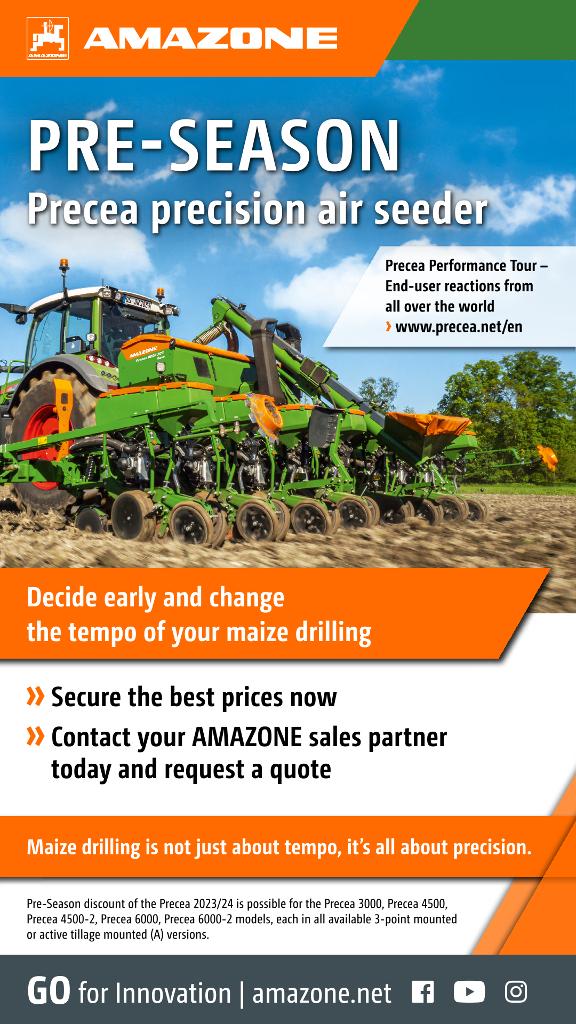 WhatsApp Advertisement „PRE-SEASON Precea precision air seeder“, 1080x1920pix, rgb