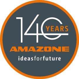 Aufkleber/Sticker "140 Years AMAZONE" - 95 mm