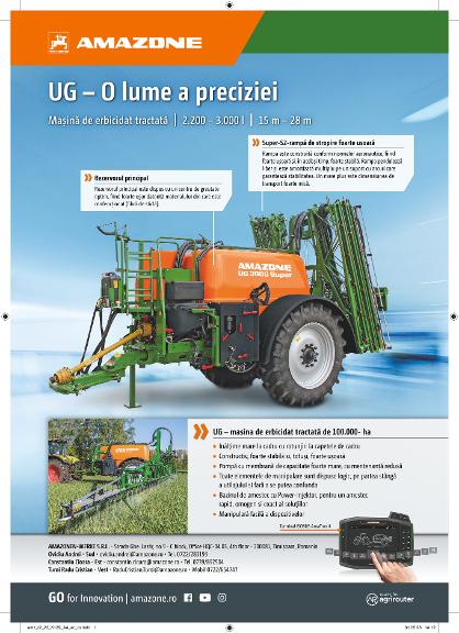 Anzeige „UG – O lume a preciziei“, A4, 4c, ro
