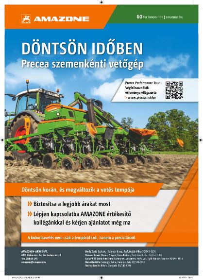Anzeige „DÖNTSÖN IDŐBEN – Precea szemenkénti vetőgép“, A4, 4c, hu