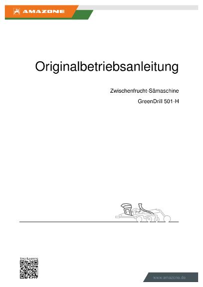 Betriebsanleitung GreenDrill 501-H SOLO