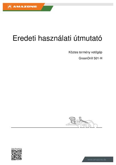 Kezelési útmutató GreenDrill 501-H