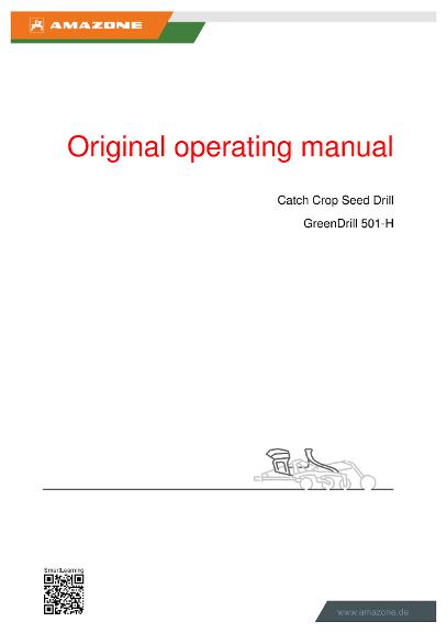 Operation manual GreenDrill 501-H