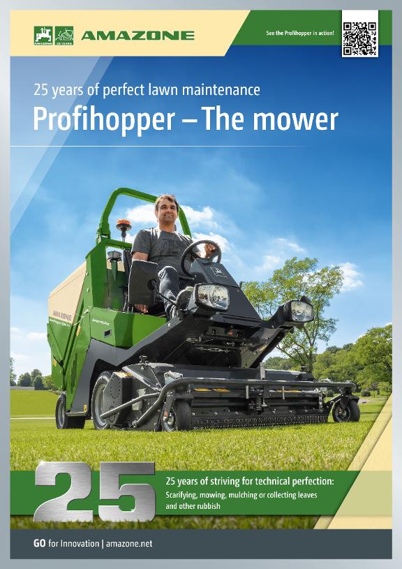 Poster „25 years of perfect lawn maintenance Profihopper – The mower“, 594 x 841 mm, en