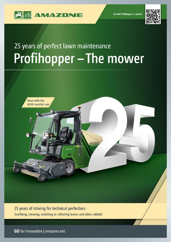 Poster „25 years of perfect lawn maintenance Profihopper – The mower“, 594 x 841 mm, en