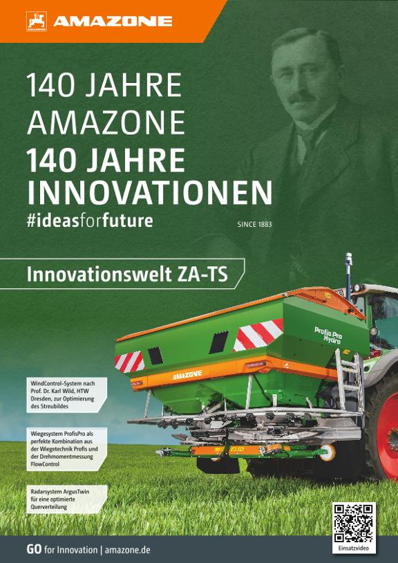 Anzeige  „140 Jahre AMAZONE – 140 Jahre Innovationen“, A4, 4c