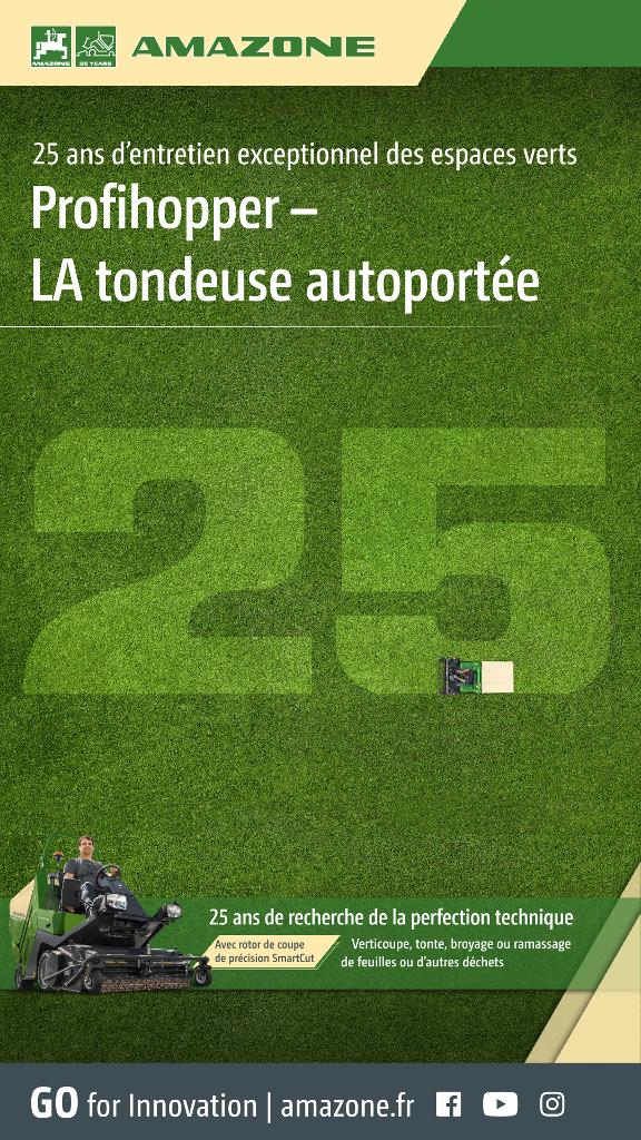 WhatsApp Afficher „25 ans d’entretien exceptionnel des espaces verts – Profihopper – LA tondeuse autoportée“, 1080x1920pix, rgb, fr
