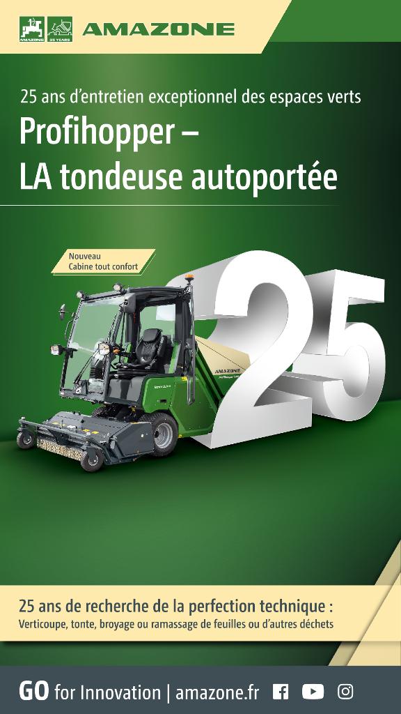 WhatsApp Afficher „25 ans d’entretien exceptionnel des espaces verts – Profihopper – LA tondeuse autoportée“, 1080x1920pix, rgb, fr