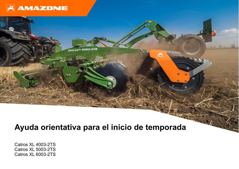 Ayuda orientativa para el inicio de temporada Catros XL 4003-2TS / 5003-2TS / 6003-2TS / Catros 7003-2TS