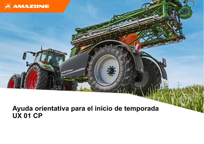 Ayuda orientativa para el inicio de temporada UX01 CP