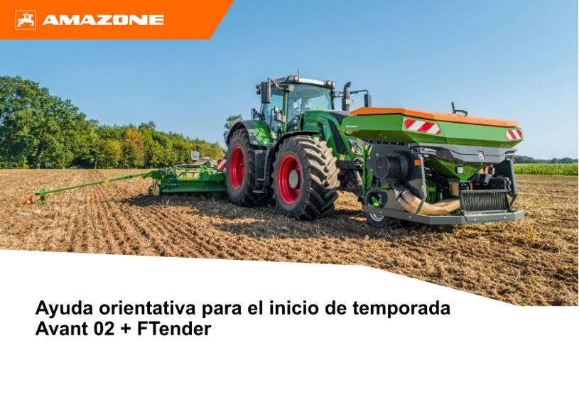 Ayuda orientativa para el inicio de temporada Avant 02+ FTender