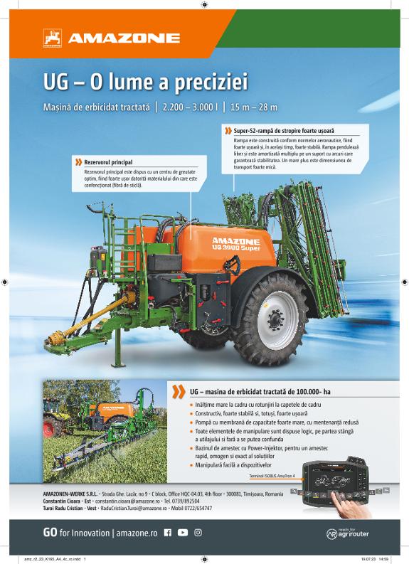Anzeige „UG – O lume a preciziei“, A4, 4c, ro