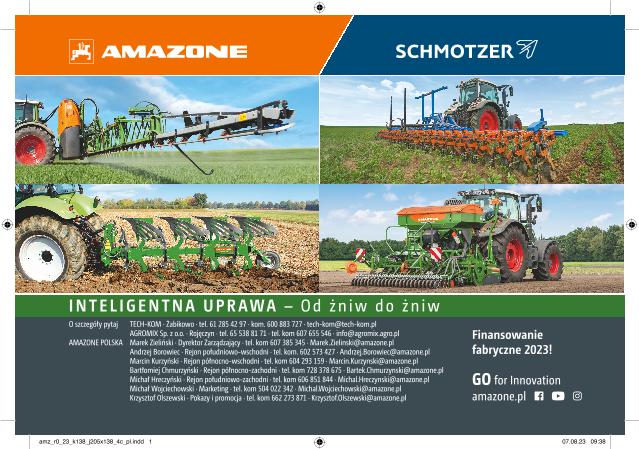 Anzeige „INTELIGENTNA UPRAWA – Od żniw do żniw“, 205x138 4c, pl