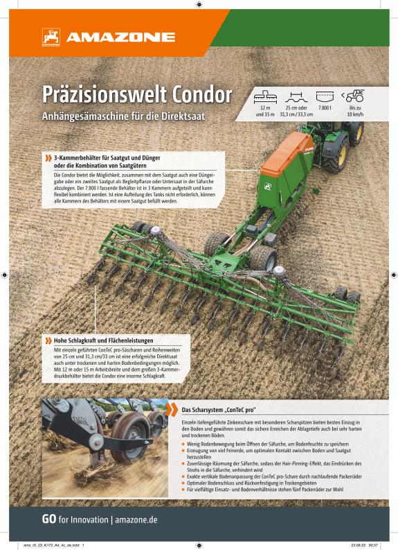 Anzeige „Präzisionswelt Condor“, A4, 4c