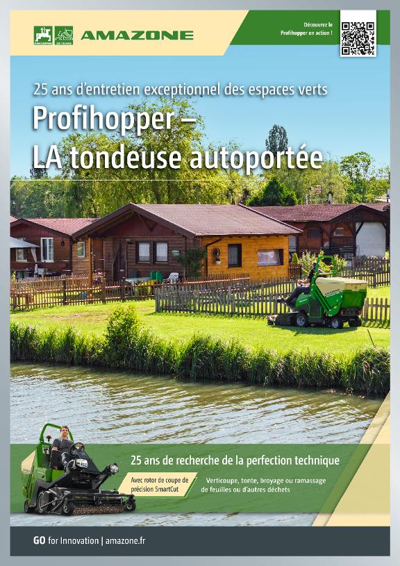 Poster „25 ans d’entretien exceptionnel des espaces verts Profihopper – LA tondeuse autoportée“, 594 x 841 mm, fr