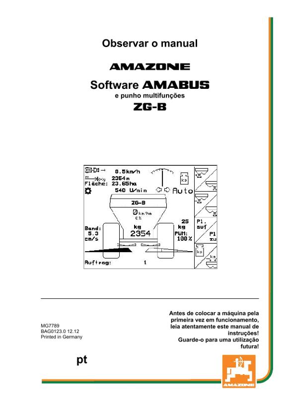 Manual de Instruções Software AMABUS ZG-B