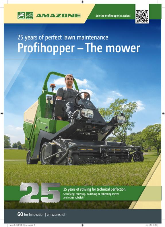 Advertisement „25 years of perfect lawn maintenance – Profihopper – The mower“, A4, 4c, en